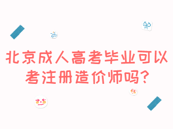 北京成人高考毕业可以考注册造价师吗