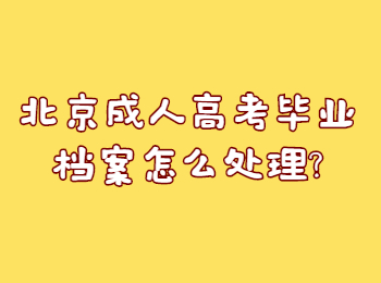 北京成人高考毕业档案怎么处理
