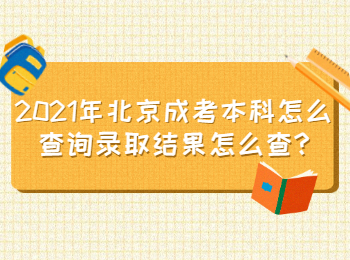 2021年北京成考本科怎么查询录取结果怎么查