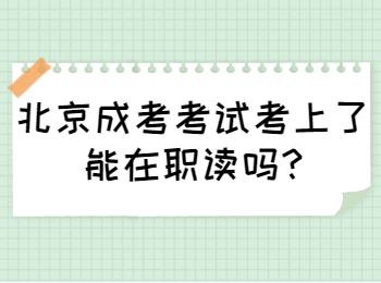 北京成考考试考上了能在职读吗