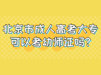 北京市成人高考大专可以考幼师证吗