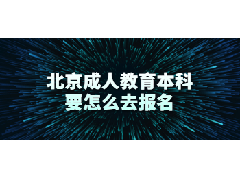 北京成人教育本科报名