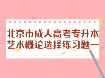 北京成人高考专升本艺术概论