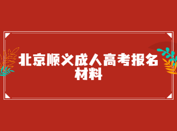 北京顺义成人高考报名材料