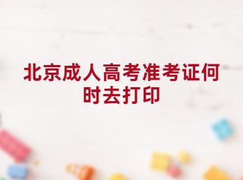 北京成人高考准考证