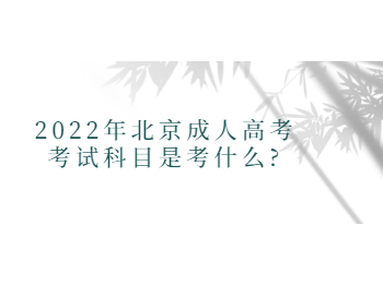 北京成人高考考试科目