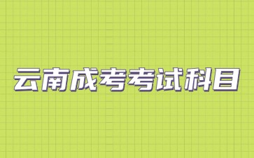 2024年专升本云南成考考试科目